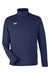 Under Armour 1376844 Mens Team Tech Moisture Wicking 1/4 Zip Sweatshirt Midnight Navy Blue Flat Front
