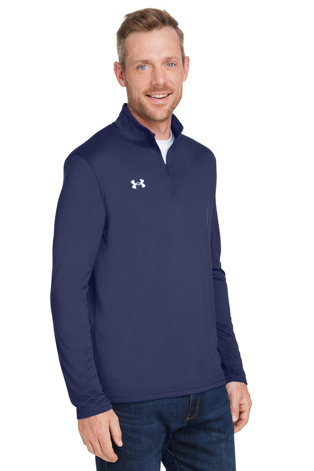 Under Armour 1376844 Mens Midnight Navy Blue Team Tech Moisture