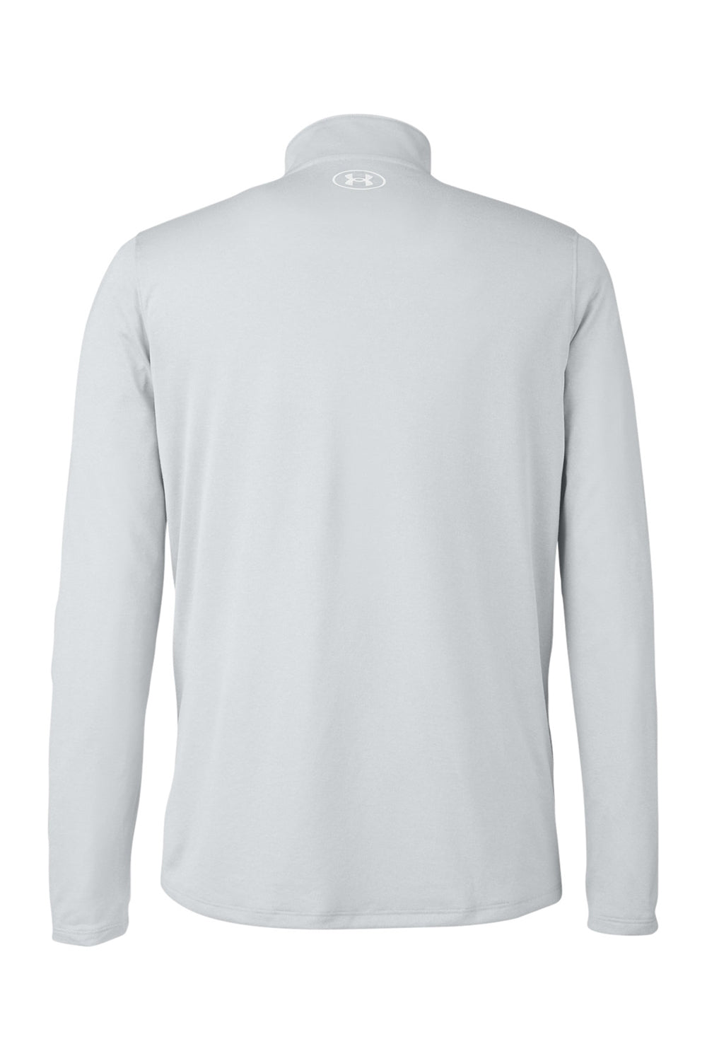 Under Armour 1376844 Mens Team Tech Moisture Wicking 1/4 Zip Sweatshirt Mod Grey Flat Back