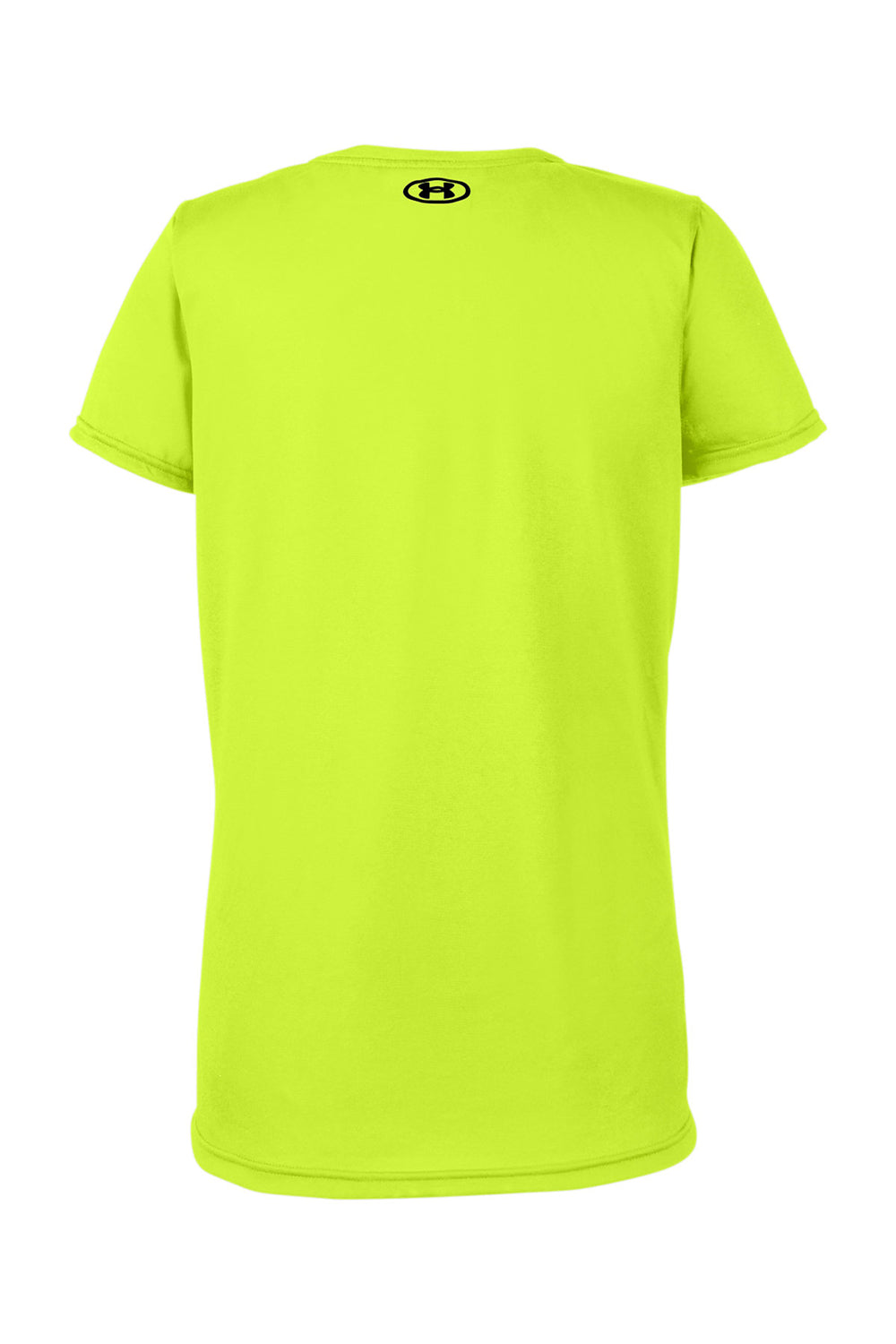 Under Armour 1376847 Womens Team Tech Moisture Wicking Short Sleeve Crewneck T-Shirt Hi Vis Yellow Flat Back