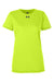 Under Armour 1376847 Womens Team Tech Moisture Wicking Short Sleeve Crewneck T-Shirt Hi Vis Yellow Flat Front