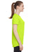 Under Armour 1376847 Womens Team Tech Moisture Wicking Short Sleeve Crewneck T-Shirt Hi Vis Yellow Model Side