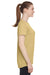 Under Armour 1376847 Womens Team Tech Moisture Wicking Short Sleeve Crewneck T-Shirt Vegas Gold Model Side