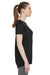 Under Armour 1376847 Womens Team Tech Moisture Wicking Short Sleeve Crewneck T-Shirt Black Model Side