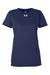 Under Armour 1376847 Womens Team Tech Moisture Wicking Short Sleeve Crewneck T-Shirt Midnight Navy Blue Flat Front