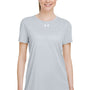 Under Armour Womens Team Tech Moisture Wicking Short Sleeve Crewneck T-Shirt - Heather Light Mod Grey - NEW