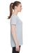 Under Armour 1376847 Womens Team Tech Moisture Wicking Short Sleeve Crewneck T-Shirt Heather Light Mod Grey Model Side