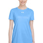 Under Armour Womens Team Tech Moisture Wicking Short Sleeve Crewneck T-Shirt - Carolina Blue - NEW