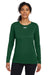 Under Armour 1376852 Womens Team Tech Moisture Wicking Long Sleeve Crewneck T-Shirt Forest Green Model Front