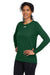 Under Armour 1376852 Womens Team Tech Moisture Wicking Long Sleeve Crewneck T-Shirt Forest Green Model 3Q