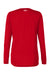 Under Armour 1376852 Womens Team Tech Moisture Wicking Long Sleeve Crewneck T-Shirt Red Flat Back