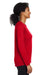 Under Armour 1376852 Womens Team Tech Moisture Wicking Long Sleeve Crewneck T-Shirt Red Model Side