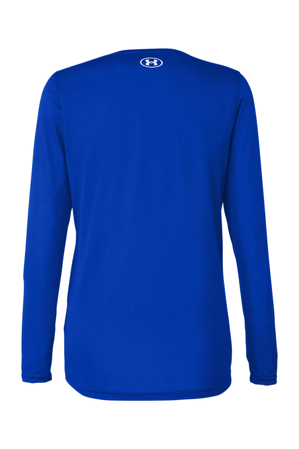 Under Armour 1376852 Womens Team Tech Moisture Wicking Long Sleeve Crewneck T-Shirt Royal Blue Flat Back