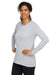 Under Armour 1376852 Womens Team Tech Moisture Wicking Long Sleeve Crewneck T-Shirt Mod Grey Model 3Q
