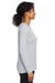 Under Armour 1376852 Womens Team Tech Moisture Wicking Long Sleeve Crewneck T-Shirt Mod Grey Model Side