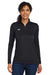 Under Armour 1376862 Womens Team Tech Moisture Wicking 1/4 Zip Sweatshirt Black Model Front