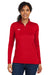 Under Armour 1376862 Womens Team Tech Moisture Wicking 1/4 Zip Sweatshirt Red Model Front