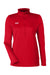 Under Armour 1376862 Womens Team Tech Moisture Wicking 1/4 Zip Sweatshirt Red Flat Front