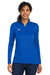 Under Armour 1376862 Womens Team Tech Moisture Wicking 1/4 Zip Sweatshirt Royal Blue Model Front