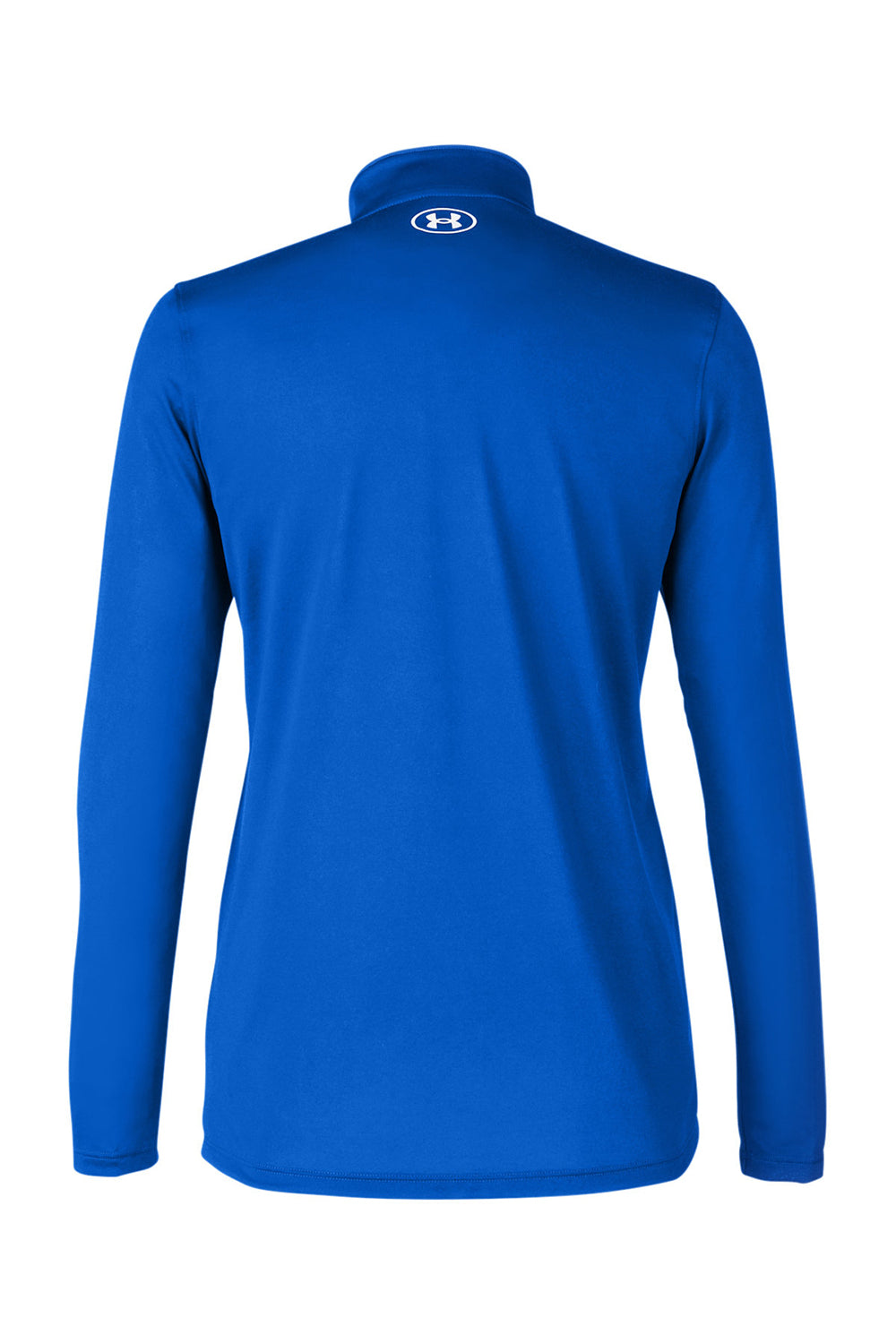 Under Armour 1376862 Womens Team Tech Moisture Wicking 1/4 Zip Sweatshirt Royal Blue Flat Back