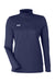 Under Armour 1376862 Womens Team Tech Moisture Wicking 1/4 Zip Sweatshirt Midnight Navy Blue Flat Front