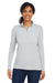 Under Armour 1376862 Womens Team Tech Moisture Wicking 1/4 Zip Sweatshirt Mod Grey Model Front