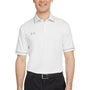Under Armour Mens Teams Performance Moisture Wicking Short Sleeve Polo Shirt - White - NEW