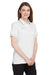 Under Armour 1376905 Womens Teams Performance Moisture Wicking Short Sleeve Polo Shirt White Model 3Q