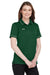 Under Armour 1376905 Womens Teams Performance Moisture Wicking Short Sleeve Polo Shirt Forest Green Model 3Q
