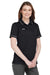 Under Armour 1376905 Womens Teams Performance Moisture Wicking Short Sleeve Polo Shirt Black Model 3Q