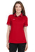 Under Armour 1376905 Womens Teams Performance Moisture Wicking Short Sleeve Polo Shirt Red Model Front