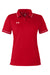 Under Armour 1376905 Womens Teams Performance Moisture Wicking Short Sleeve Polo Shirt Red Flat Front