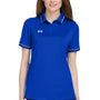 Under Armour Womens Teams Performance Moisture Wicking Short Sleeve Polo Shirt - Royal Blue