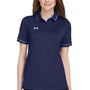 Under Armour Womens Teams Performance Moisture Wicking Short Sleeve Polo Shirt - Midnight Navy Blue