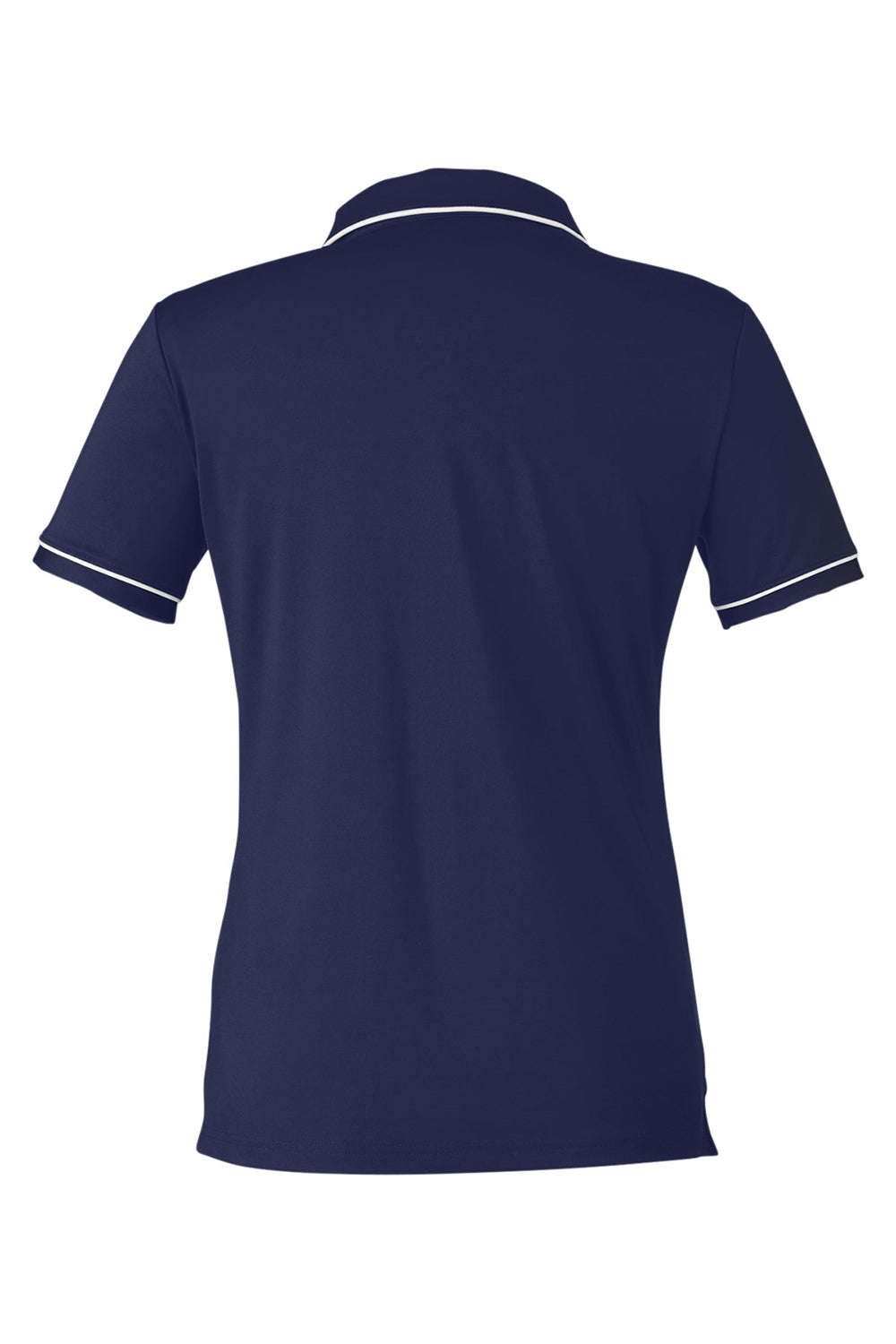 Under Armour 1376905 Womens Teams Performance Moisture Wicking Short Sleeve Polo Shirt Midnight Navy Blue Flat Back