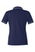Under Armour 1376905 Womens Teams Performance Moisture Wicking Short Sleeve Polo Shirt Midnight Navy Blue Flat Back