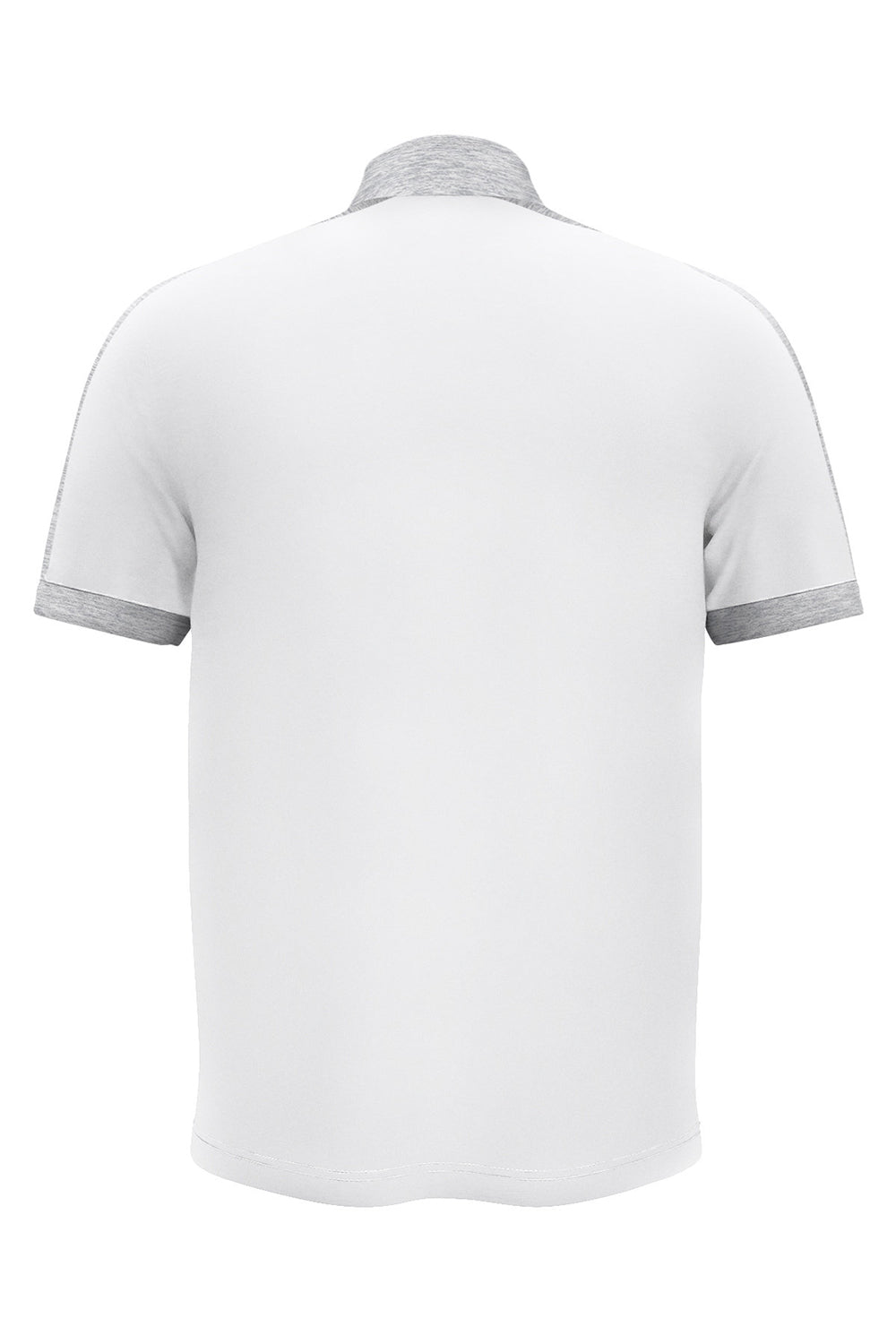 Under Armour 1376907 Mens Trophy Level Moisture Wicking Short Sleeve Polo Shirt White/Mod Grey Flat Back