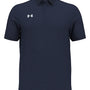 Under Armour Mens Trophy Level Moisture Wicking Short Sleeve Polo Shirt - Midnight Navy Blue