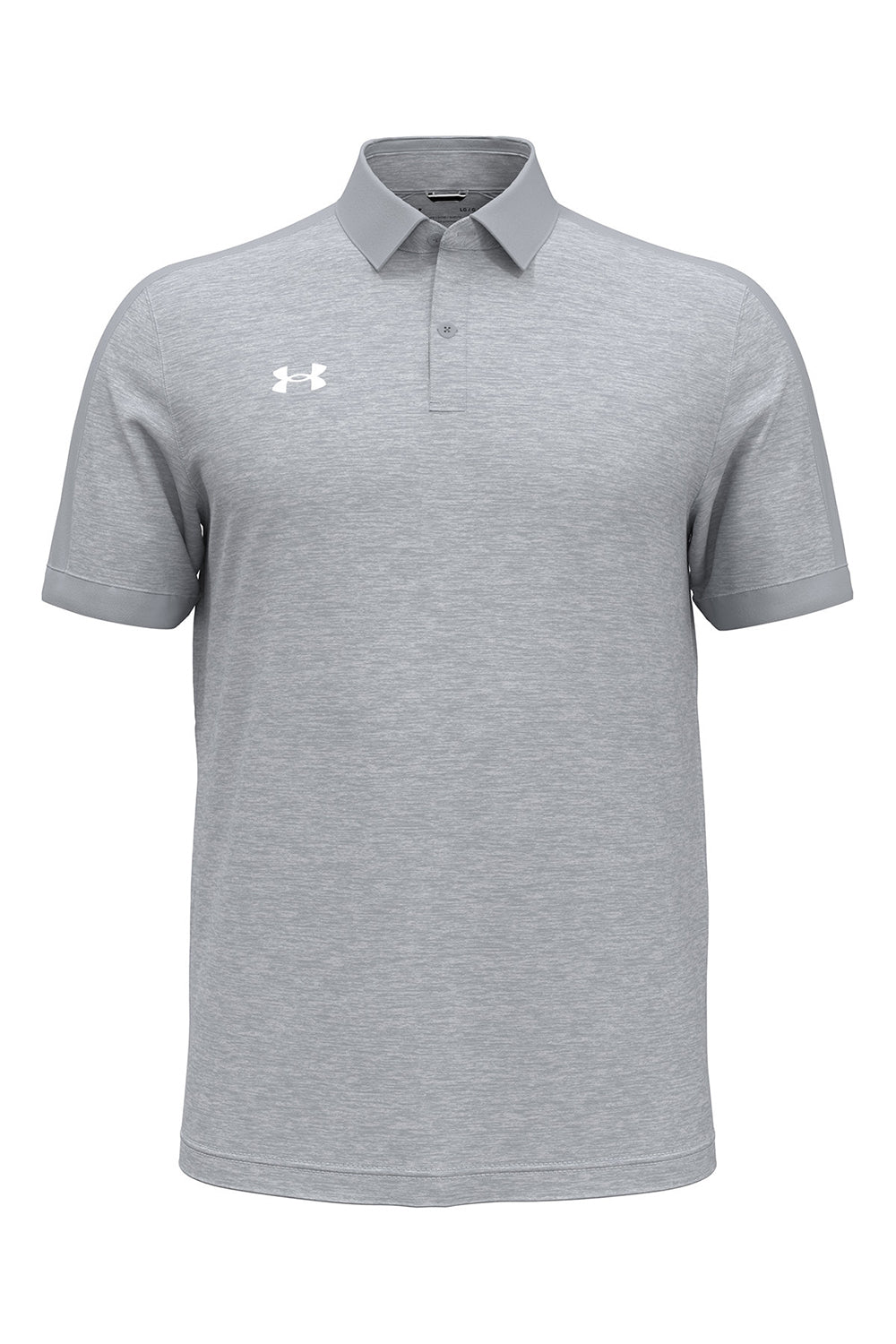 Under Armour 1376907 Mens Trophy Level Moisture Wicking Short Sleeve Polo Shirt Mod Grey Flat Front