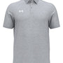 Under Armour Mens Trophy Level Moisture Wicking Short Sleeve Polo Shirt - Mod Grey - NEW