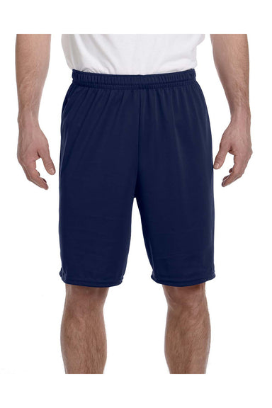 Augusta Sportswear 1420 Mens Training Shorts Navy Blue Model Front