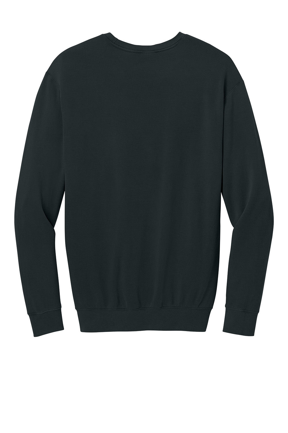 Comfort Colors 1466 Mens Garment Dyed Fleece Crewneck Sweatshirt Black Flat Back