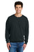 Comfort Colors 1466 Mens Garment Dyed Fleece Crewneck Sweatshirt Black Model Front