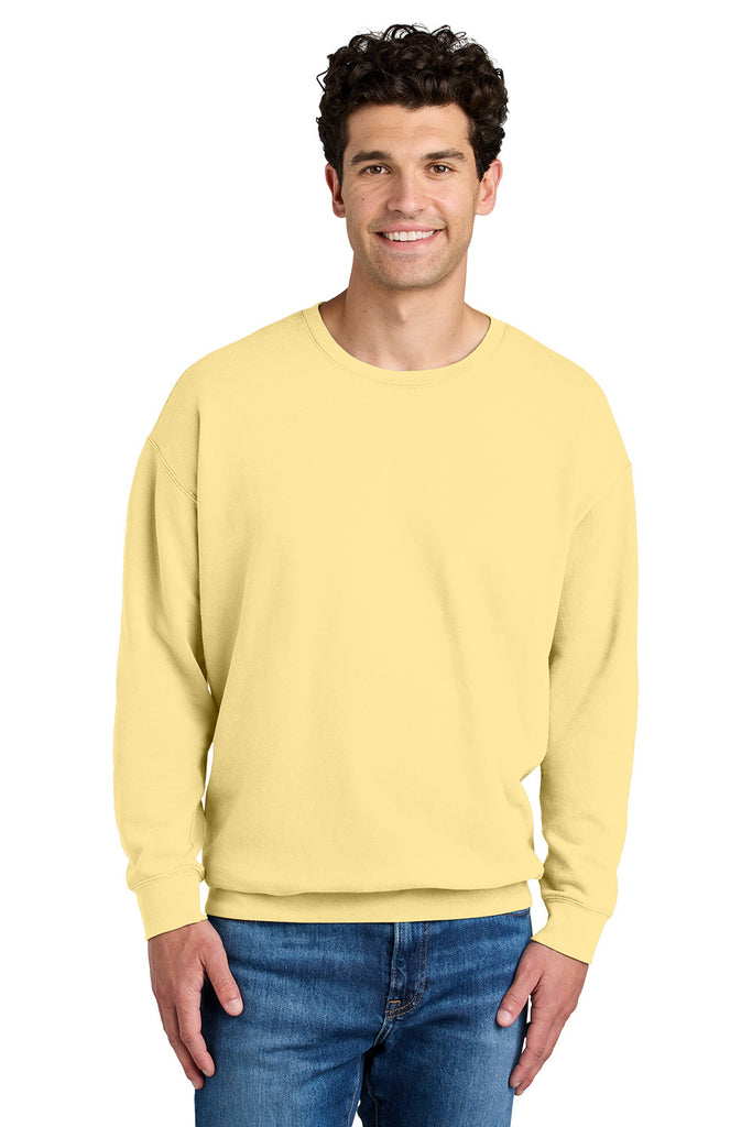 Uneek Men's Classic Pullover Sweatshirt - 300 GSM Fleece, Yellow, Size XL