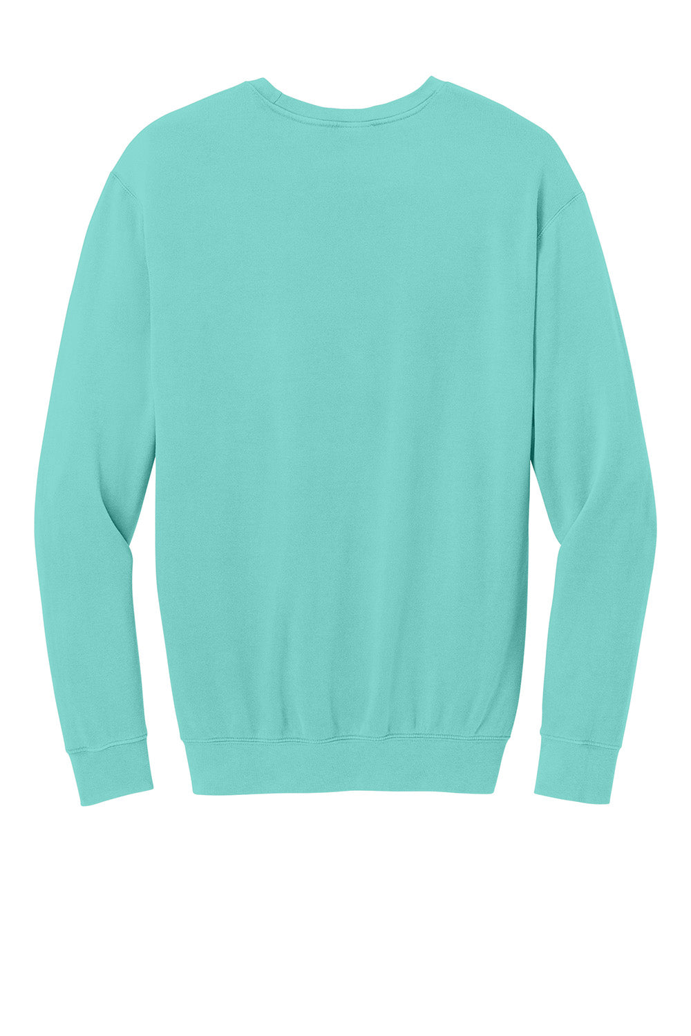 Comfort Colors 1466 Mens Garment Dyed Fleece Crewneck Sweatshirt Chalky Mint Green Flat Back