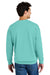 Comfort Colors 1466 Mens Garment Dyed Fleece Crewneck Sweatshirt Chalky Mint Green Model Back