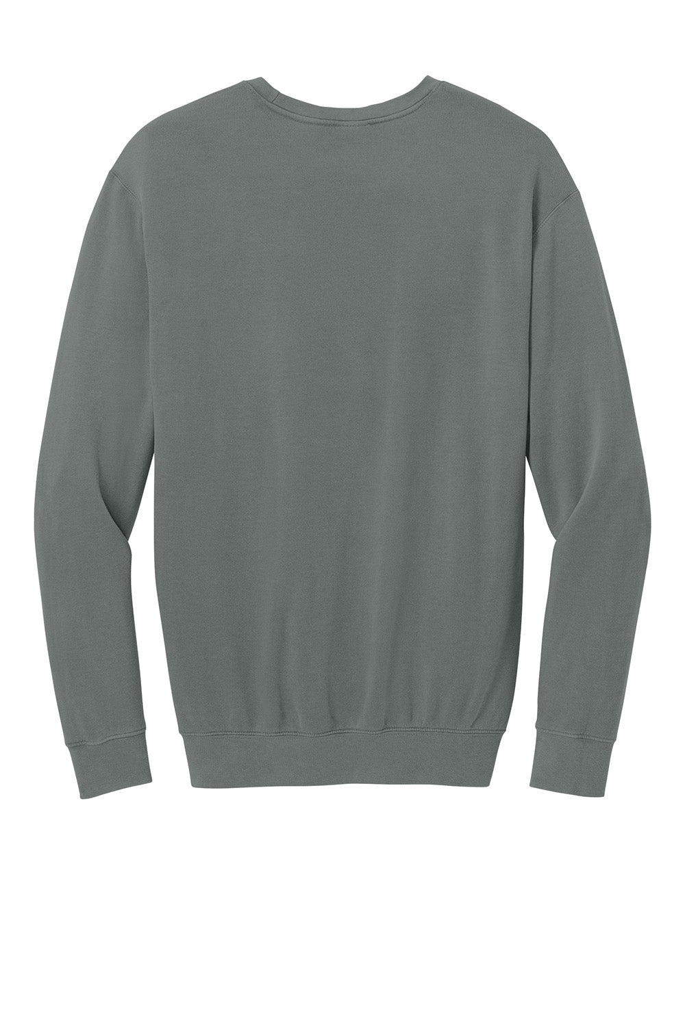 Comfort Colors 1466 Mens Garment Dyed Fleece Crewneck Sweatshirt Grey Flat Back