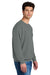 Comfort Colors 1466 Mens Garment Dyed Fleece Crewneck Sweatshirt Grey Model Side