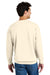 Comfort Colors 1466 Mens Garment Dyed Fleece Crewneck Sweatshirt Ivory Model Back