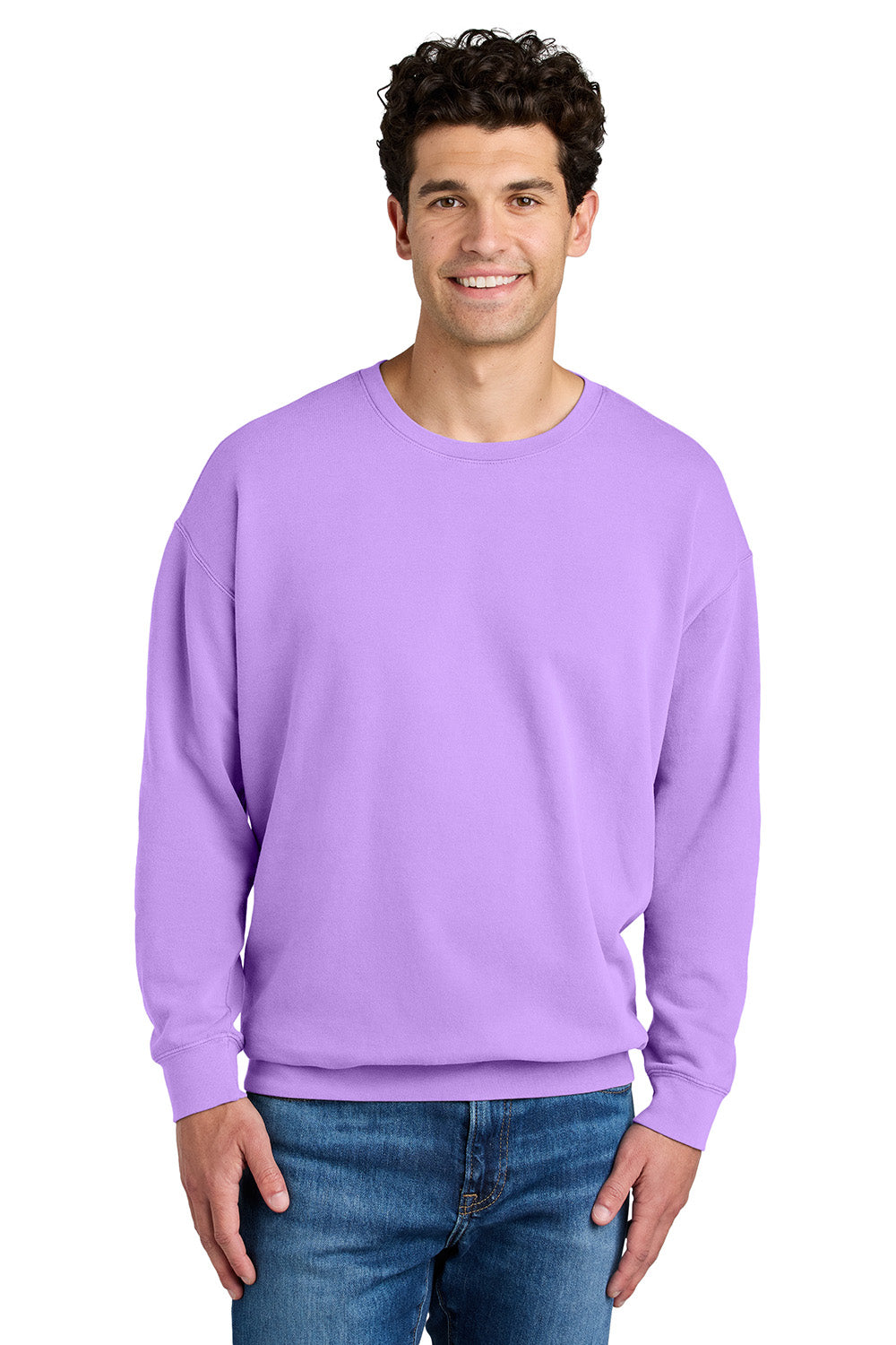 Purple Violet Plaid Men's Sweatshirt
